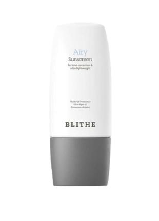 Легкий сонцезахисний крем blithe uv protector airy sunscreen for tone correction & ultra-lightweight spf50+ pa++++ 50 мл