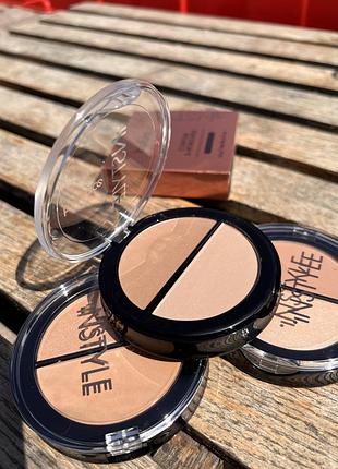 Бронзатор і хайлайтер для контурингу обличчя topface instyle contour&highlighter bronzing powder