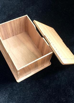 Коробка для игральных карт ручной работы. подарочная коробка из дерева9 фото