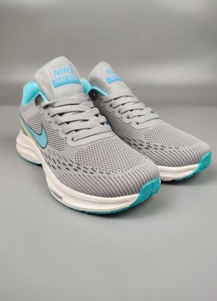 Женские кроссовки nike zoom pegasus gray blue9 фото