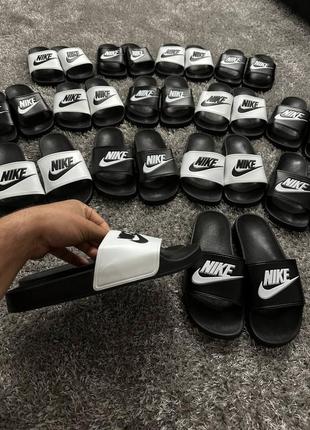 Нові, шльопанці/тапочки nike чорно-білі якісні, стильні 36, 37, 38, 39, 40, 41, 42, 43, 44, 453 фото