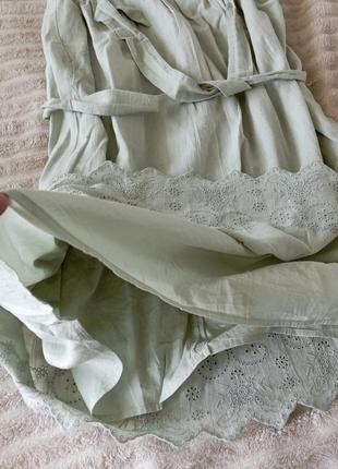 Сукня а-силуету із бавовни з вишивкою6 фото
