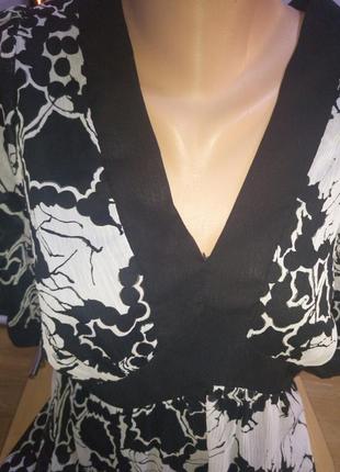 Красивая блуза туника,черно белая4 фото