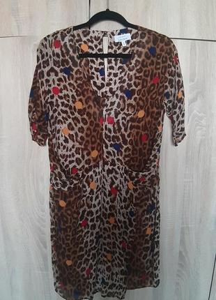 Шовкова сукня в леопардовий принт