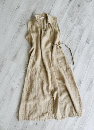 Платье плаття сукня сарафан льон лляне льняне zara mango 🥭2 фото