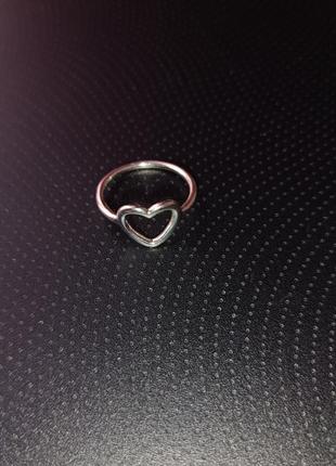 Кольцо сердце ❤️ 18 р стерлинговое серебро 925