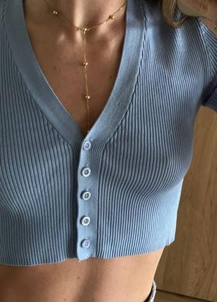 Голубой топ от zara2 фото