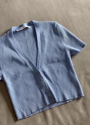 Голубой топ от zara3 фото