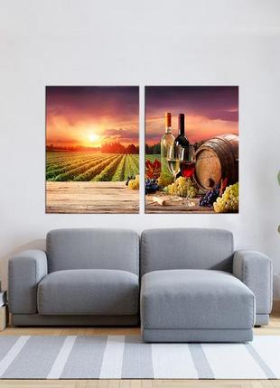 Модульная картина в гостиную / спальню вина tlv-2_054 melmil3 фото