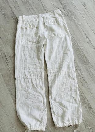 Брюки штани льон лляні льняні zara moulantes h&m4 фото