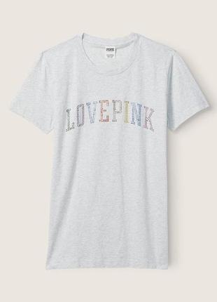 Футболка со стразами виктория сикрет victoria’s secret pink