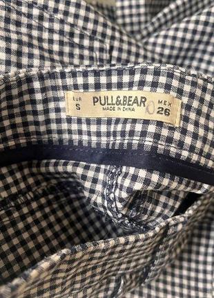 Хлопковая юбка в клетку pull &amp; bear4 фото