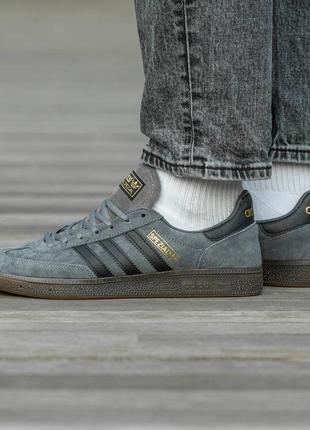 Мужские кроссовки adidas spezial grey black #адидас