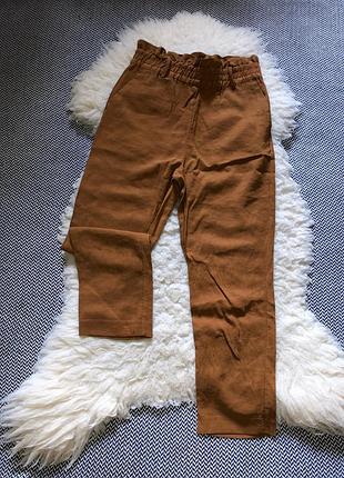 Брюки штаны zara недавние новые коллекции прямые свободные повседневные классические