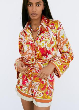 Блуза в цветочный принт zara9 фото