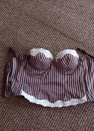 Секси корсет в полоску c&a lingeria.9 фото