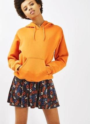 Спідниця-сонце оксамитова у квітковий принт, юбка бархатная topshop1 фото