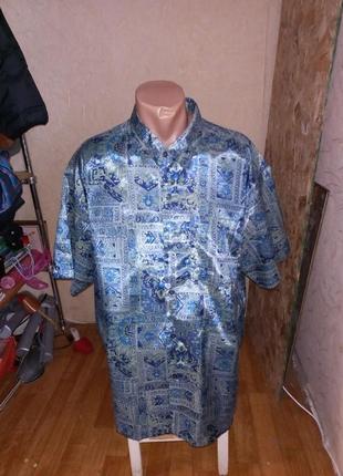 Тайский шелк.стильная рубашка 54 размер2 фото