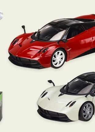 Машина метал 24088w (24шт/4) welly1:24 pagani huayra, відкр.двері, 2 кольори, в кор.23*11*10см, р-р іграшки – 19*8.5*5.5 см