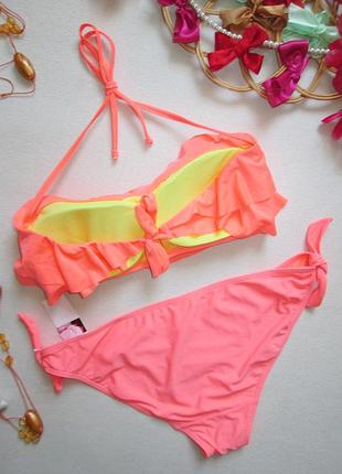 Шикарный неоновый яркий купальник с воланами primark 💜🍹💜2 фото