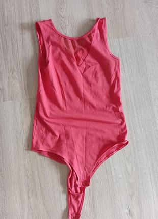 Боді жіноче кораловий рожевий 38 розмір