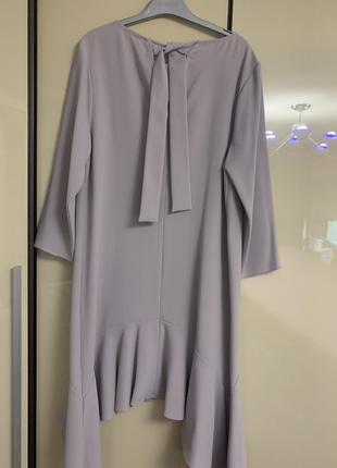 Сіра сукня з довгим рукавом,сукня міди,плісерована сукня5 фото