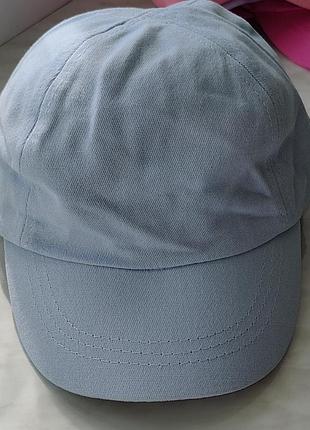 Новая кепка для девочек нежно голубая 6-8-12 лет хлопок george