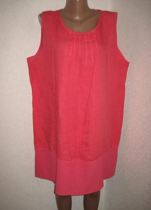 Тонкое льняное платье stella martini италия р-рxl р-р18-20