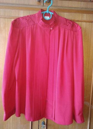 Красная блуза с вышивкой, canda, uk 20