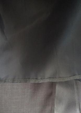 Юбка прямая с карманами серого цвета 48 размер4 фото