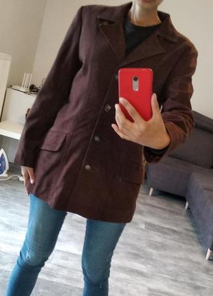 Замшева темно бронзова куртка піджак розмір m