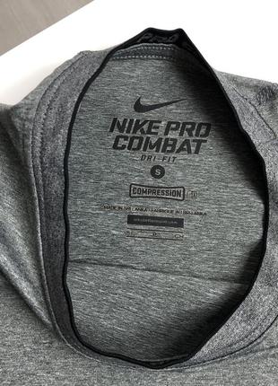 Nike compression pro combat компрессионный лонгслив мужской6 фото