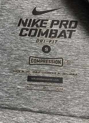 Nike compression pro combat компрессионный лонгслив мужской7 фото