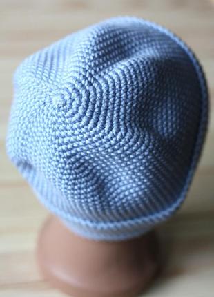 Мериносовая шапка бини детская 100%шерсть2 фото