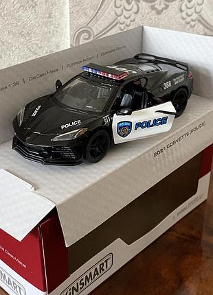 Металлическая коллекционная машинка corvette полиция