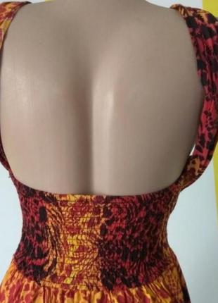 Яскрава натуральна довга сукня максі сарафан бавовна2 фото