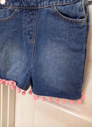 Джинсовий ромпер шорти на підтяжках шорти-комбінезон комбез з шортами для дівчинки 5 років4 фото