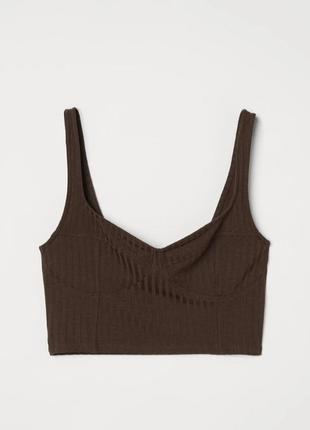 Базовый топ в рубчик h&m