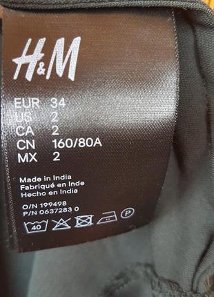 Стильное тонкое летнее платье рубашка h&m с пояском.6 фото