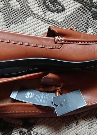Брендові фірмові англійські легкі літні демісезонні шкіряні туфлі мокасини marks&spencer,абсолютно нові з бірками.4 фото