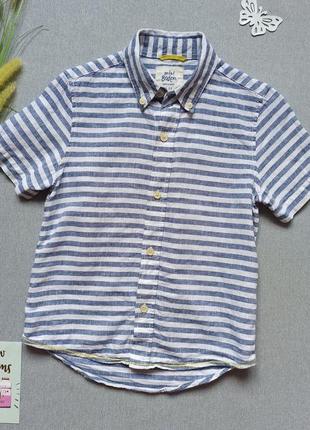 Детская летняя рубашка 4-5 лет с коротким рукавом для мальчика