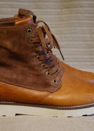 Красивые высокие комбинированные кожаные ботинки коньячного цвета pointer англия 37 1/2 р.( 24,5 см.5 фото