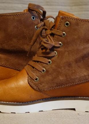 Красивые высокие комбинированные кожаные ботинки коньячного цвета pointer англия 37 1/2 р.( 24,5 см.6 фото