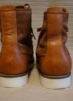 Красивые высокие комбинированные кожаные ботинки коньячного цвета pointer англия 37 1/2 р.( 24,5 см.9 фото