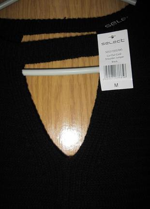 .новый стрейч. свитер с открытыми плечами "selеct" р. m2 фото
