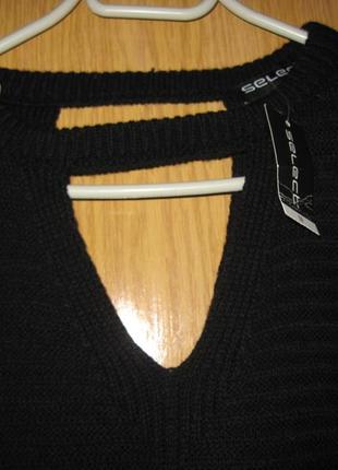 .новый стрейч. свитер с открытыми плечами "selеct" р. m3 фото