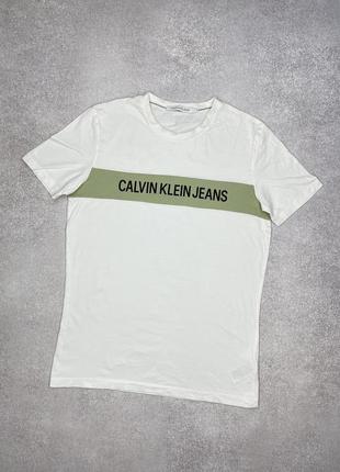 Мужская белая футболка calvin klein оригинал