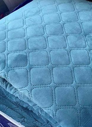 Покривало велюрове теп "velour" розмір 240x260 колір - синій