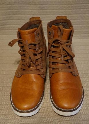 Красивые высокие комбинированные кожаные ботинки коньячного цвета pointer англия 37 1/2 р.( 24,5 см.2 фото