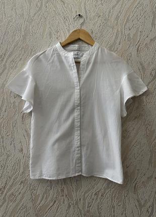 Біла блуза сорочка батист2 фото